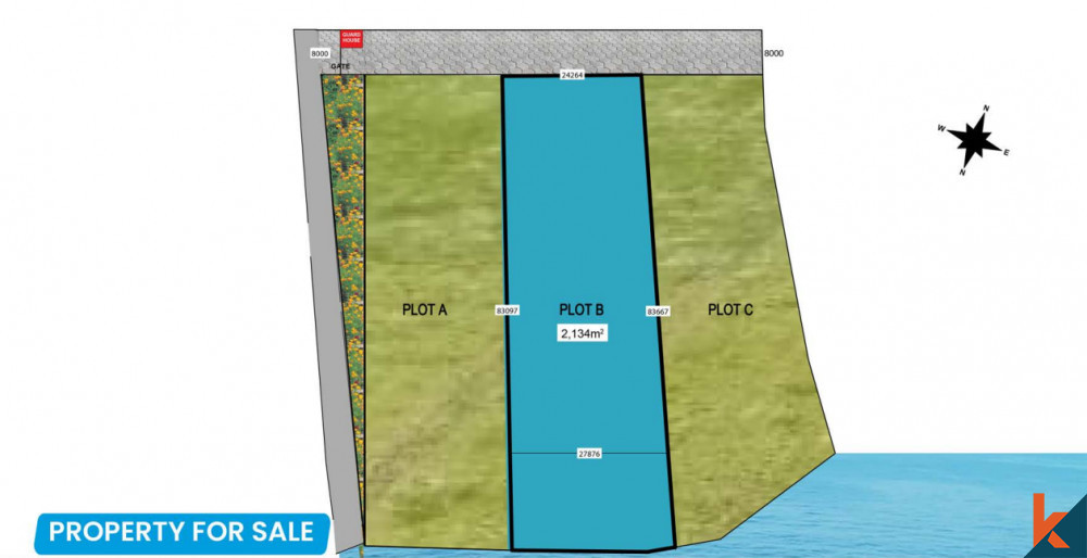 freehold private estate beachfront landplot in pabean for sale