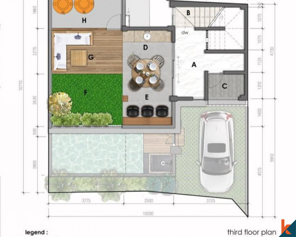 Prochainement, Résidence Moderne Deux Chambres à Pererenan