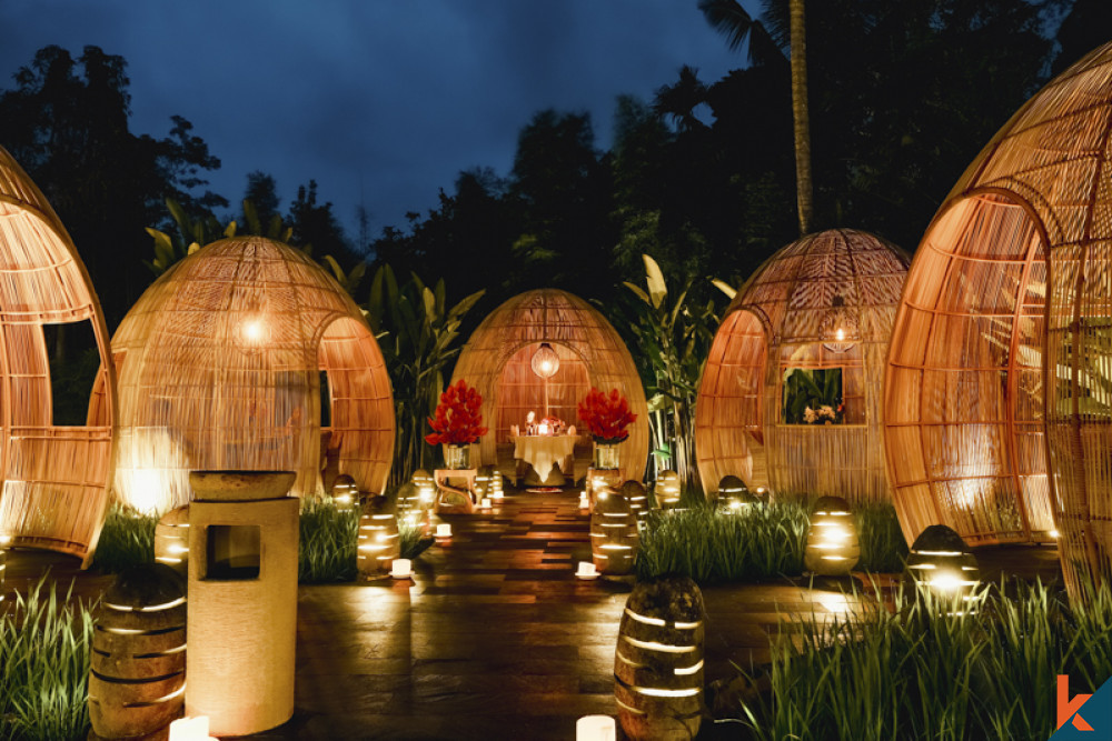 Penginapan Mewah Dengan Pemandangan Hutan dan Sawah untuk Disewakan di Ubud