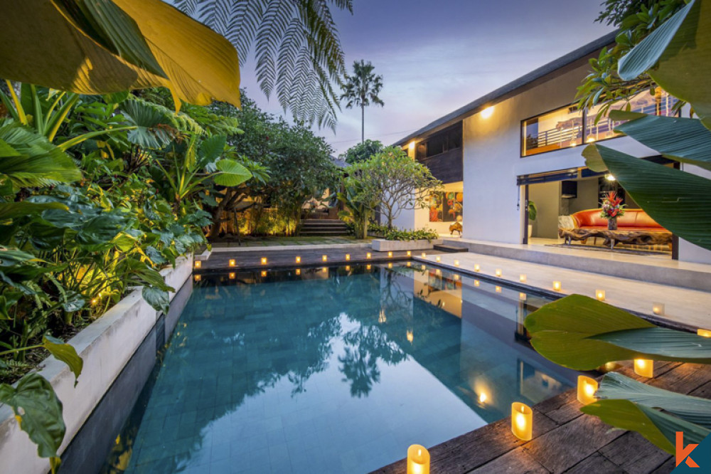 Villa menawan dengan pemandangan sawah di Ubud