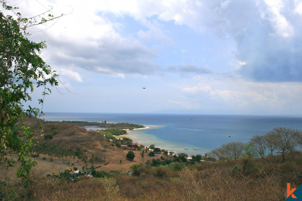 (H3) Terrain en toute propriété à Gili Gede Paysage enchanteur à vendre