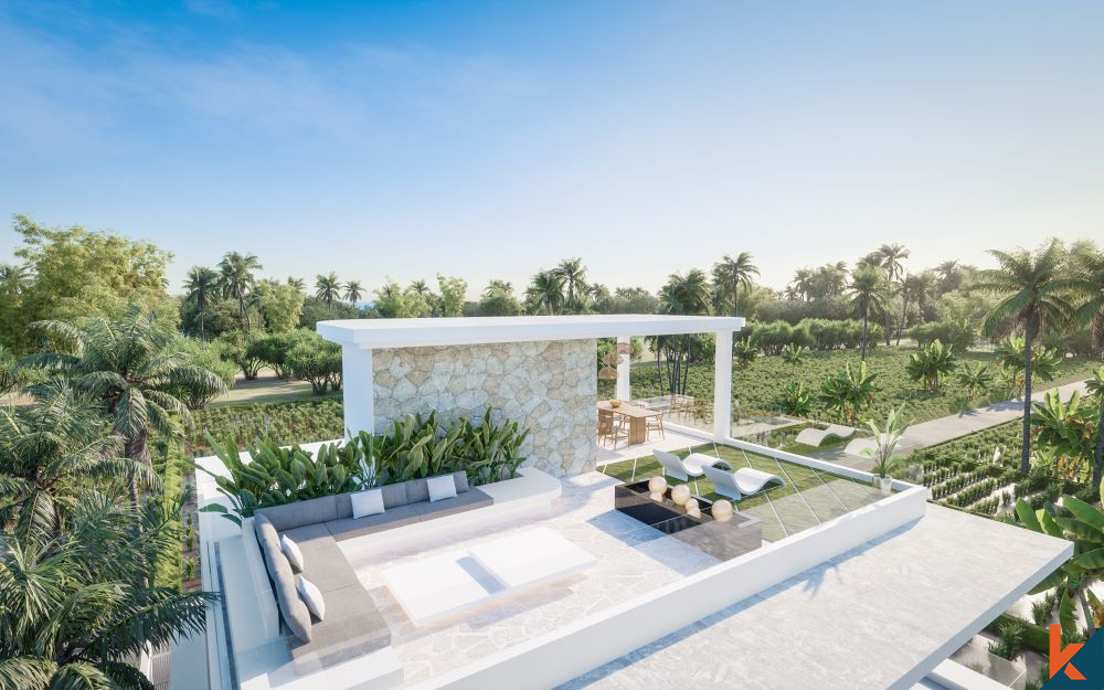 Villa à Quatre Chambres avec Terrasse sur le Toit à Seseh