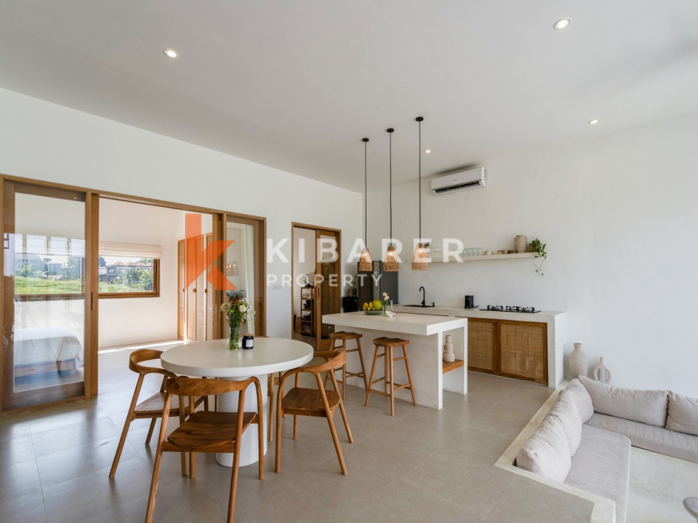 Mediterranean Three Bedroom Enclosed Livingroom Villa Set in Pererenan