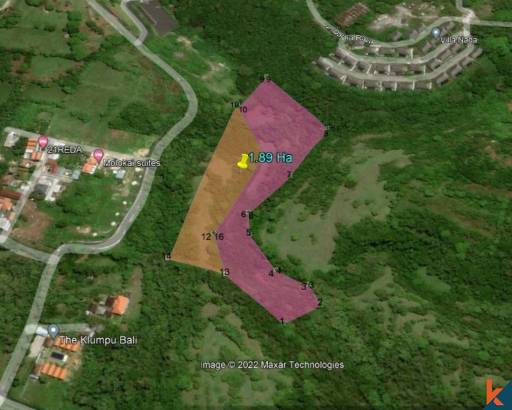 1.89 Hectare Land for Sale in Desired Bingin Location