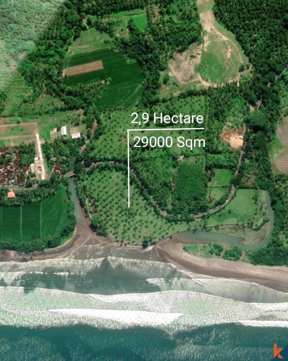 Expansive of 290 Are Beachfront Land in Tabanan for Sale