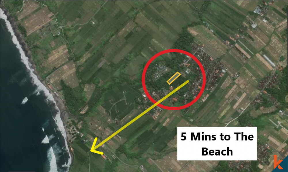 16,75 ares de terrain à Kedungu - À 5 minutes de la plage
