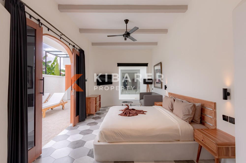 Magnifique villa de trois chambres avec salon ouvert située à Canggu
