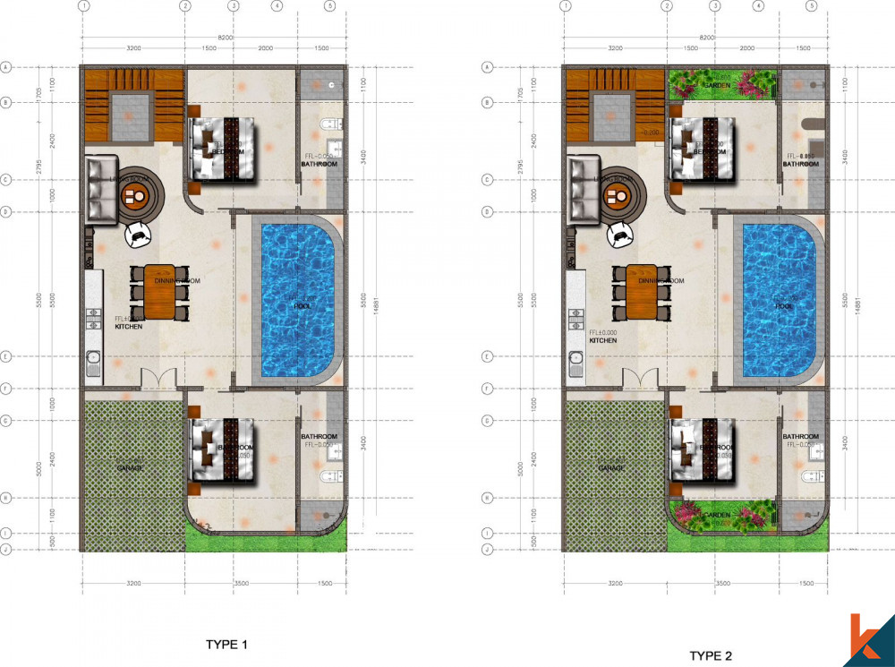 Upcoming Two Bedroom Villas Inside Private Residence in Sanur