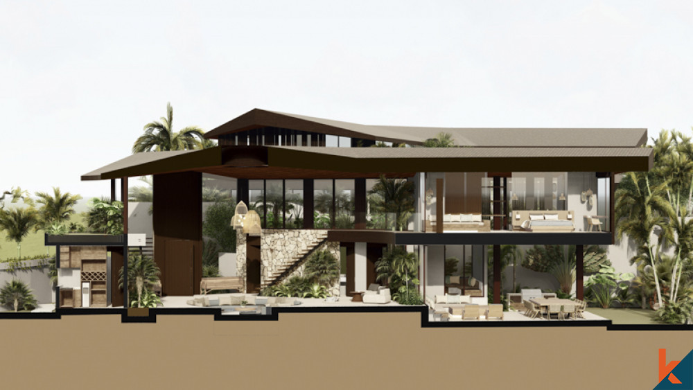 Maison de style moderne à louer à Canggu