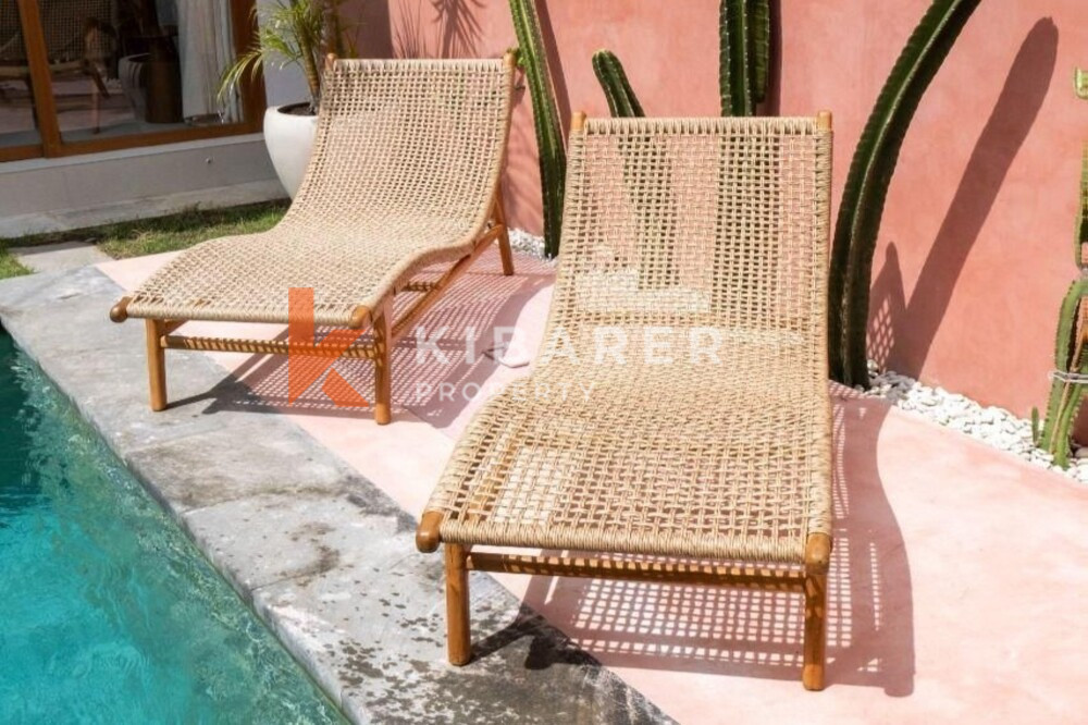 Modern Three Bedroom Minimalist Enclosed Living Room Villa Situated in Umalas