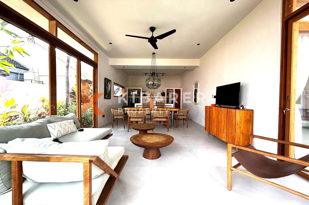 Modern Three Bedroom Minimalist Enclosed Living Room Villa Situated in Umalas