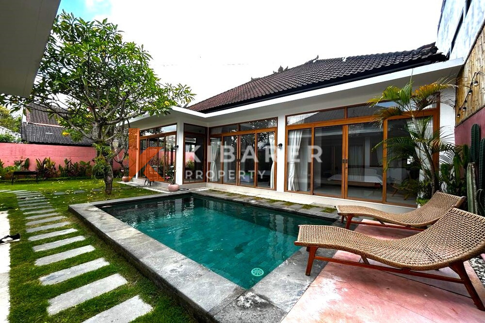 Modern Three Bedroom Minimalist Enclosed Living Room Villa Situated in Umalas