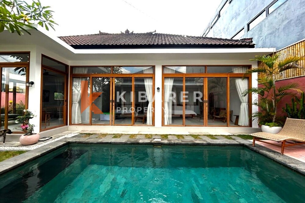 Modern Three Bedroom Minimalist Enclosed Living Room Villa Situated in Umalas