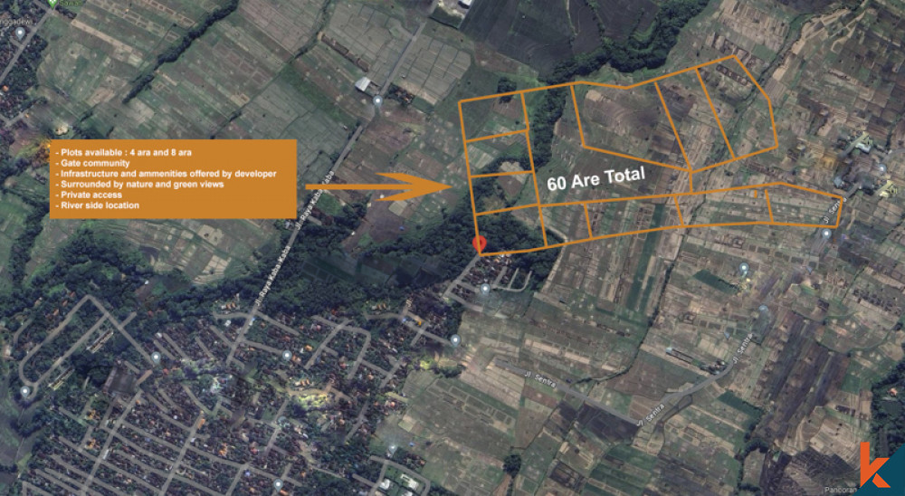 Land plots for lease inside gated community