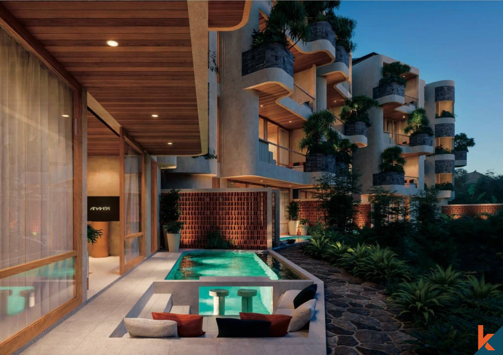 Modern 1-Bedroom Home Resort with Private Pool and Smart Tech On the 1st Floor in Babakan Canggu