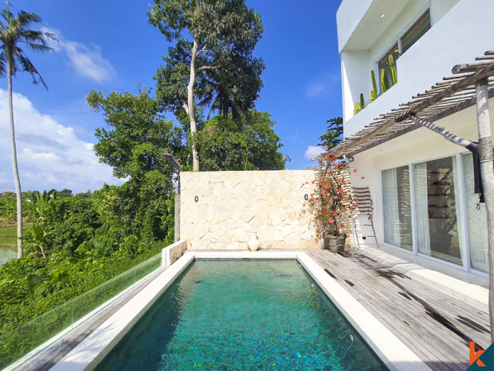 Nouvelle villa de deux chambres avec vue imprenable sur les rizières