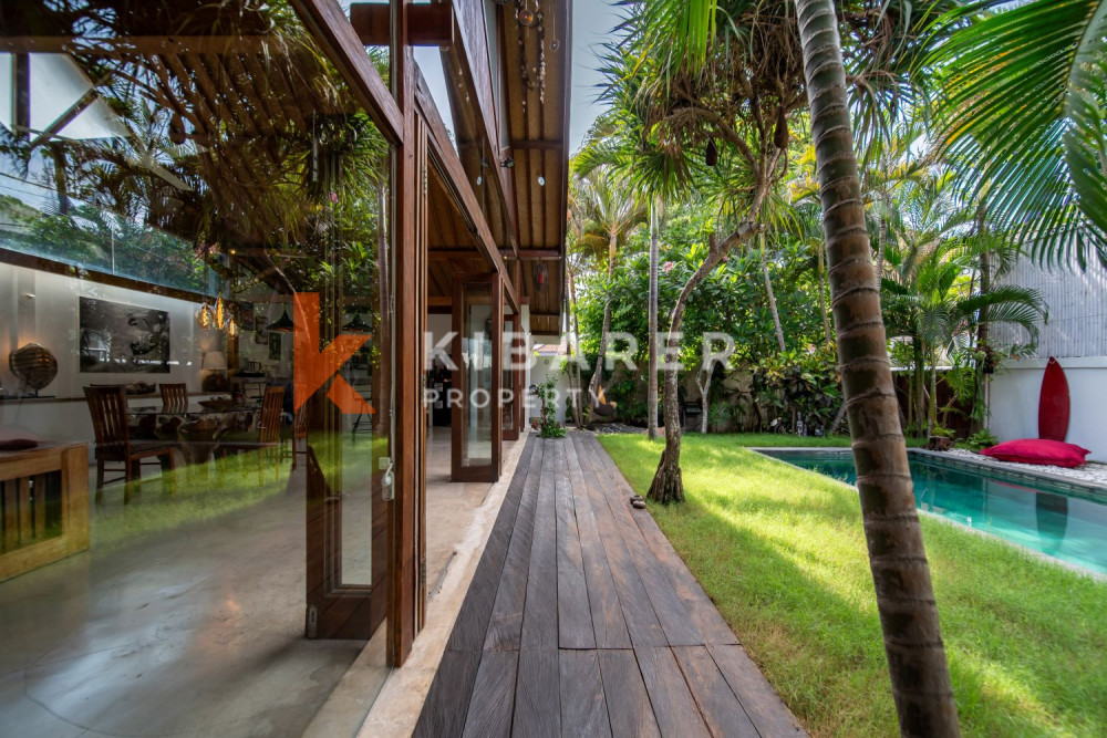 Tropical and Stunning Three Bedroom Enclosed Living Villa in Kerobokan (Available on 1st May)