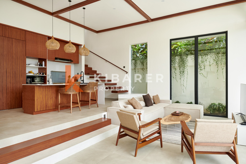 Stunning Three Bedroom Villa Enclosed Living Room Situated in Canggu