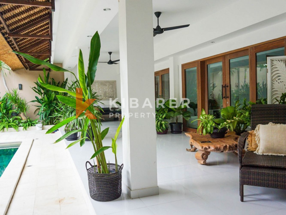 Modern Tropical Three Bedroom plus Office Enclosed Living Villa in Seminyak