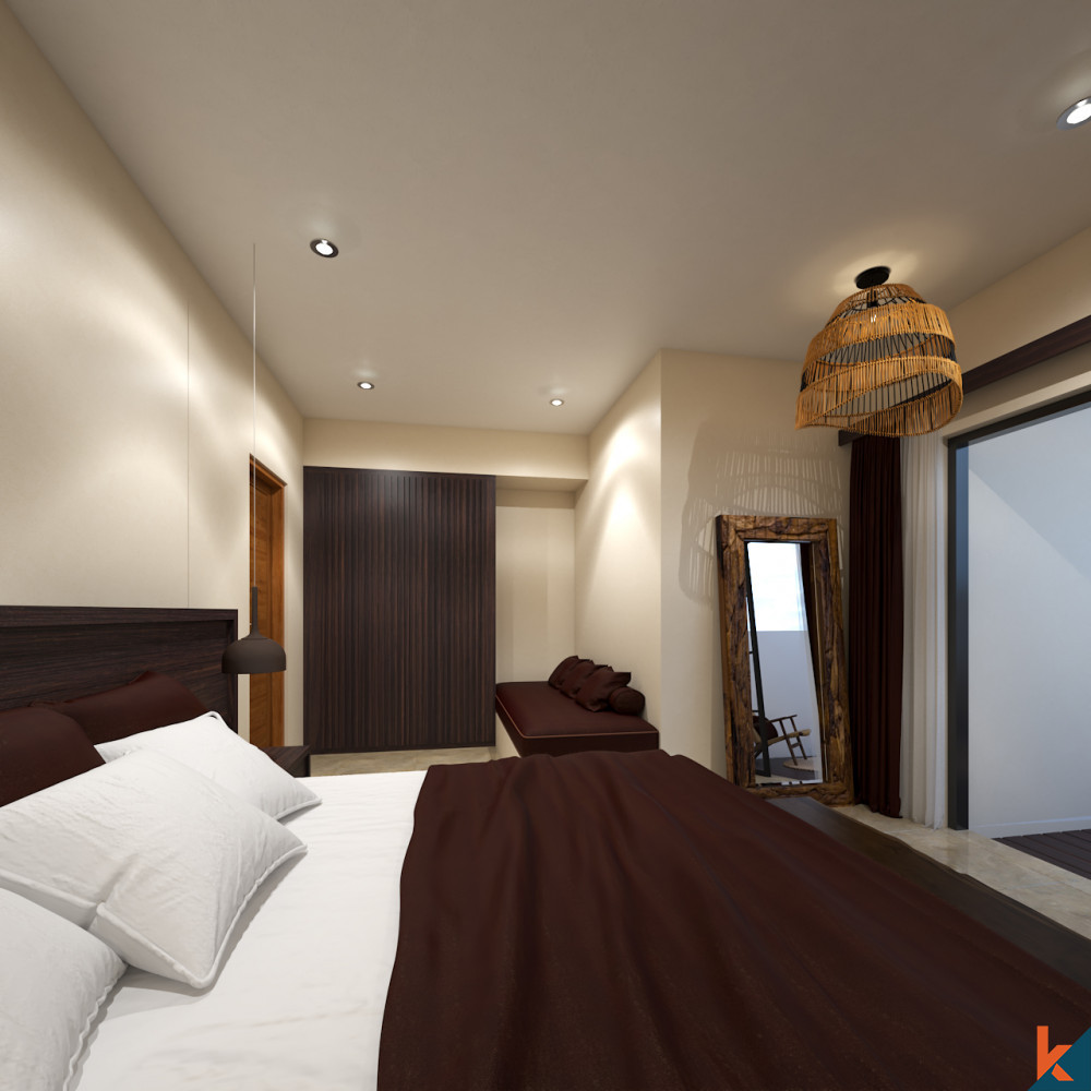Vila dua kamar tidur yang akan datang dengan fitur modern di Padonan