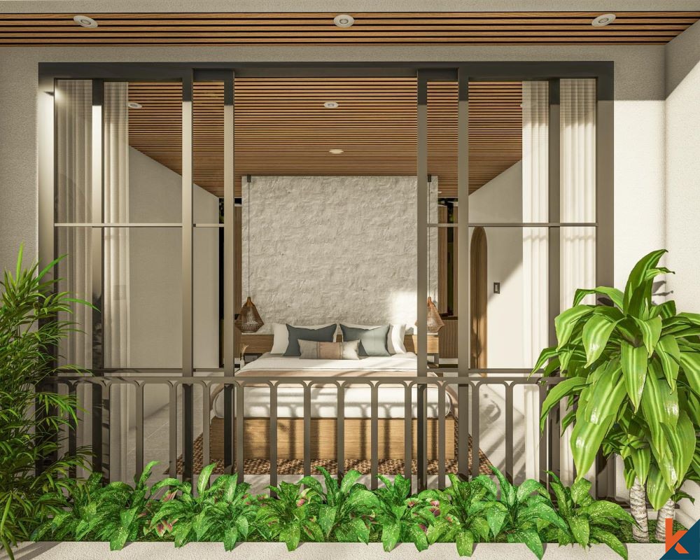Villa sur plan de trois chambres avec concept d'oasis méditerranéenne à Pecatu