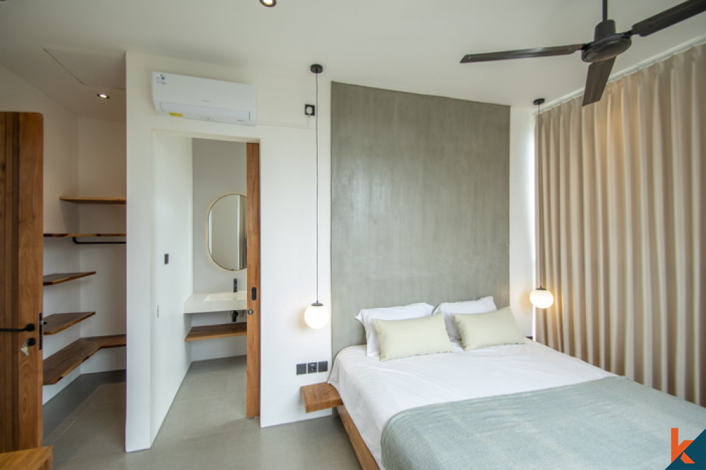 Vila tiga kamar tidur modern baru untuk disewakan di Pererenan