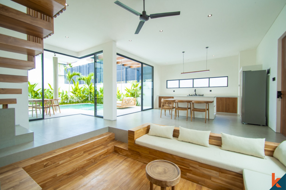 New modern three bedroom villa for lease in Pererenan