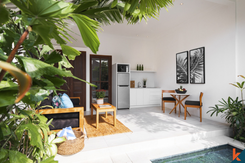 Nouvelle villa d'investissement d'une chambre à louer dans le centre de Seminyak