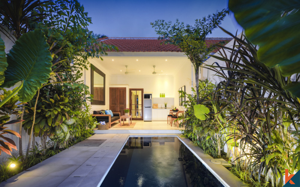 Nouvelle villa d'investissement d'une chambre à louer dans le centre de Seminyak