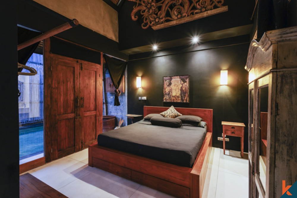 Vila satu kamar tidur minimalis untuk dijual di Berawa