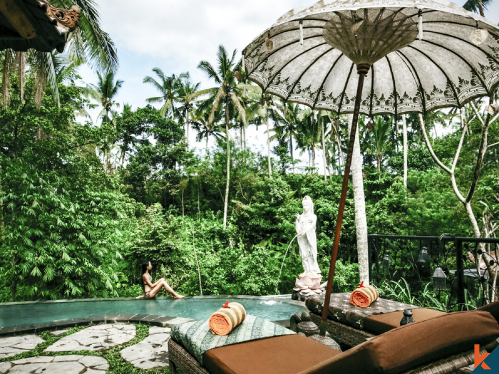 Hôtel de luxe dans un lumbung traditionnel balinais à louer à Ubud