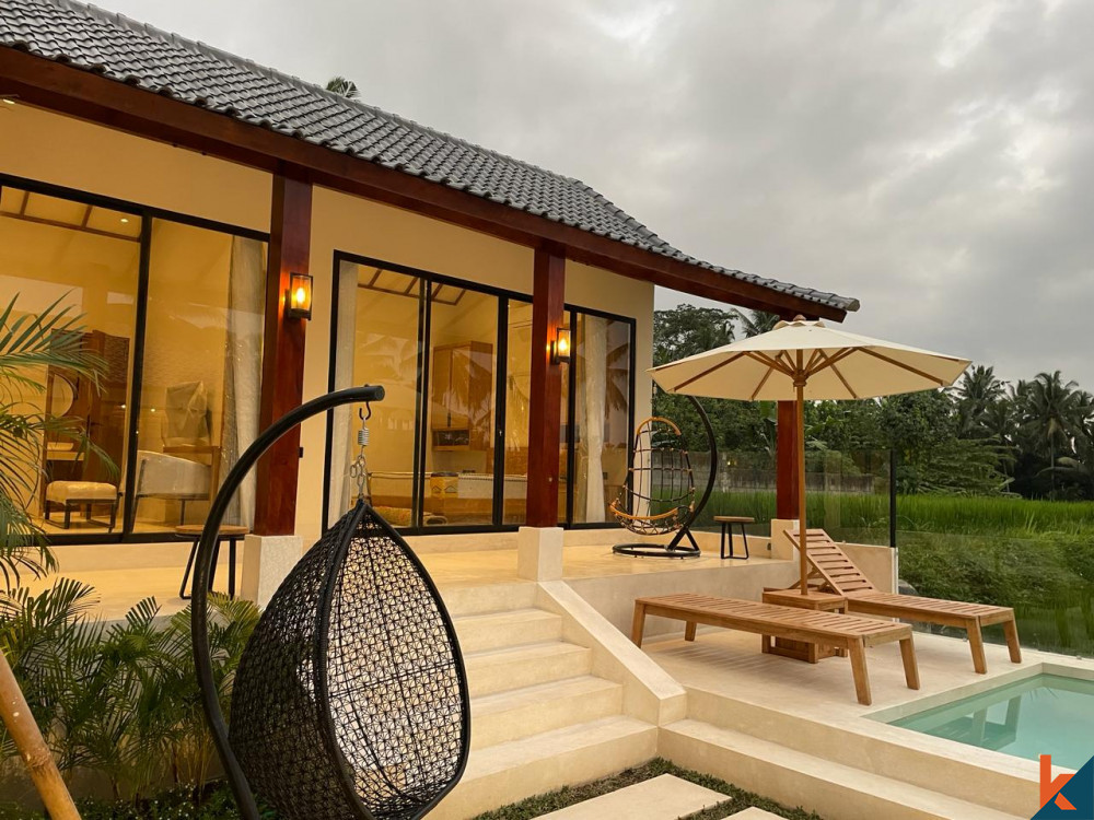 VILLA 2 KAMAR TIDUR YANG MENAKJUBKAN DENGAN PEMANDANGAN SAWAH DI UBUD