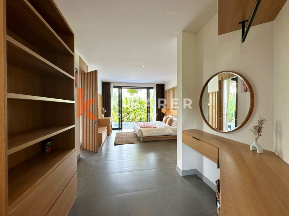 Brand New Four Bedrooms Enclosed Living Villa with River View in Canggu