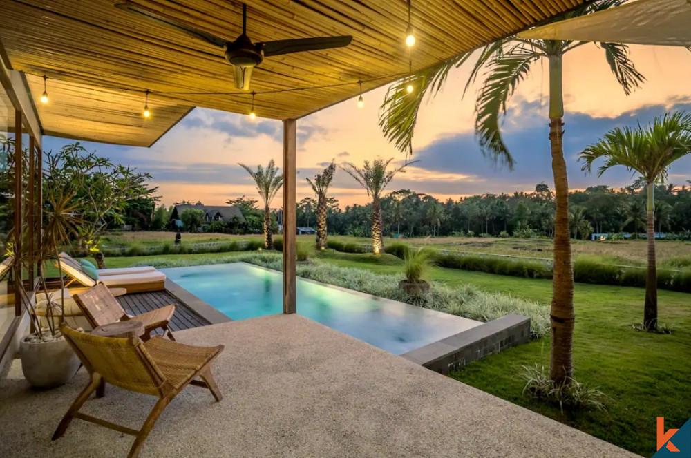 Amazing ricefields views property for sale in Ubud