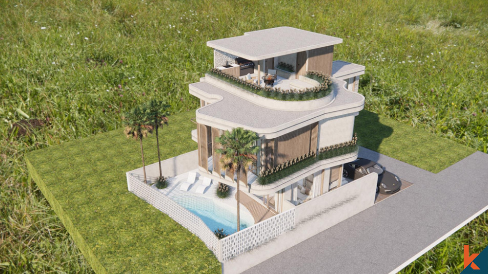 Nouvelle villa moderne de trois chambres à bail à Ubud