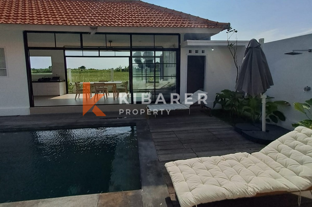 Rice Field View Three Bedrooms Enclosed Living Villa in Seseh