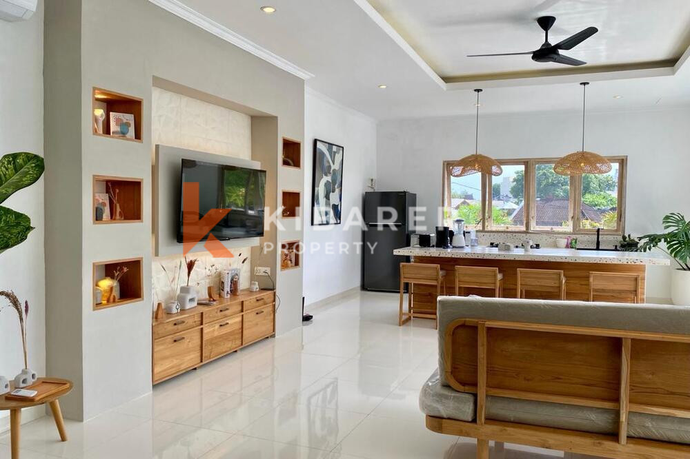 Two Bedroom Enclosed Living Contemporary Villa For Rental in Canggu