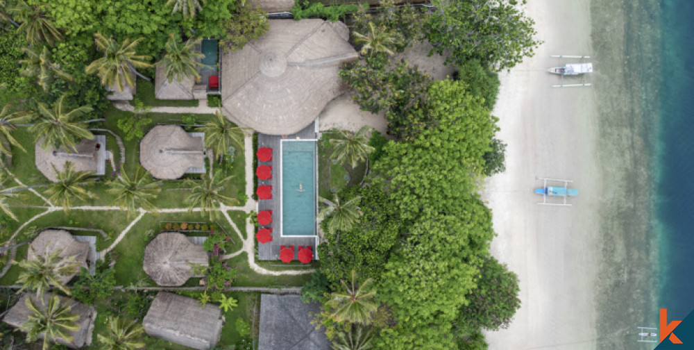 Luxury beachfront resort, good investment for sale in Gili