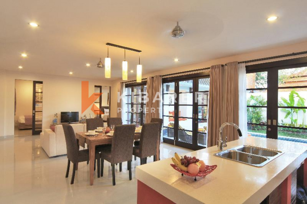 Charming Four-bedroom Villa with Enclosed Living for Rent in Seminyak