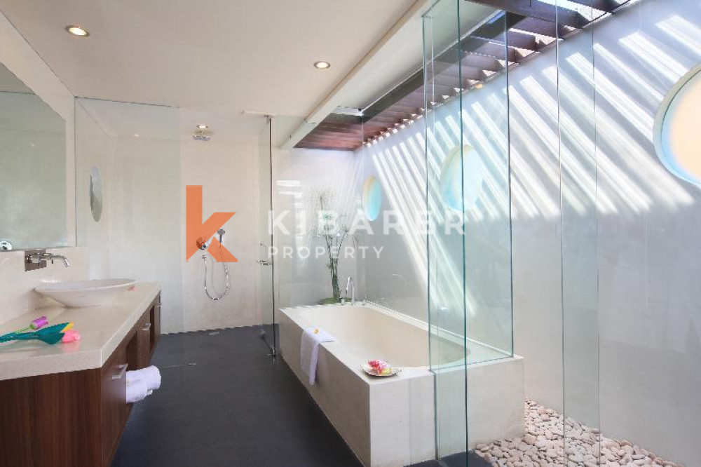Charming Four-bedroom Villa with Enclosed Living for Rent in Seminyak
