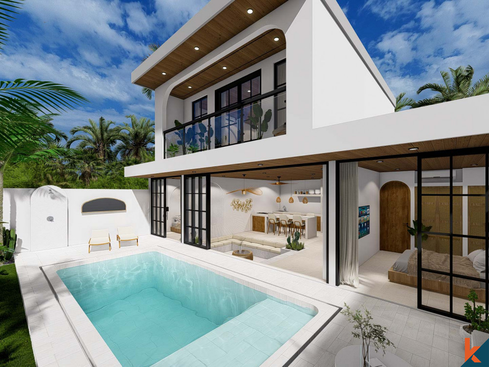 Vila empat kamar tidur off-plan bergaya Mediterania disewakan di Pererenan