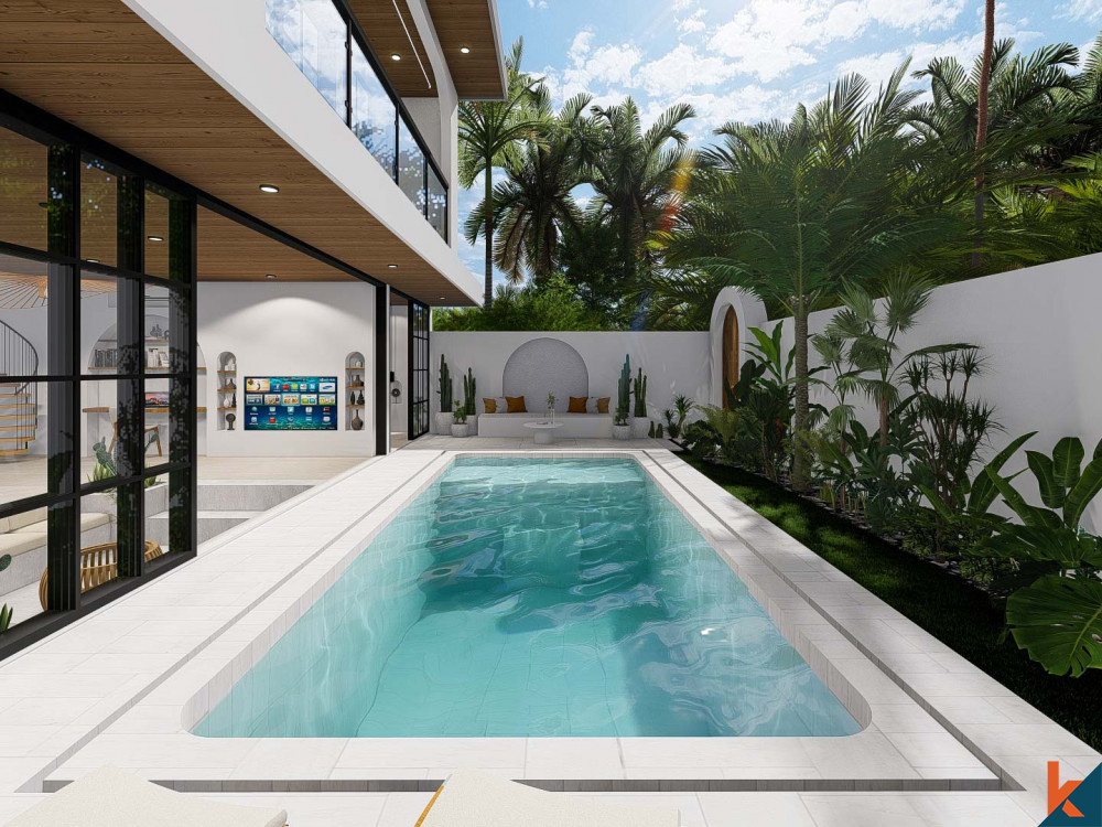 Vila empat kamar tidur off-plan bergaya Mediterania disewakan di Pererenan