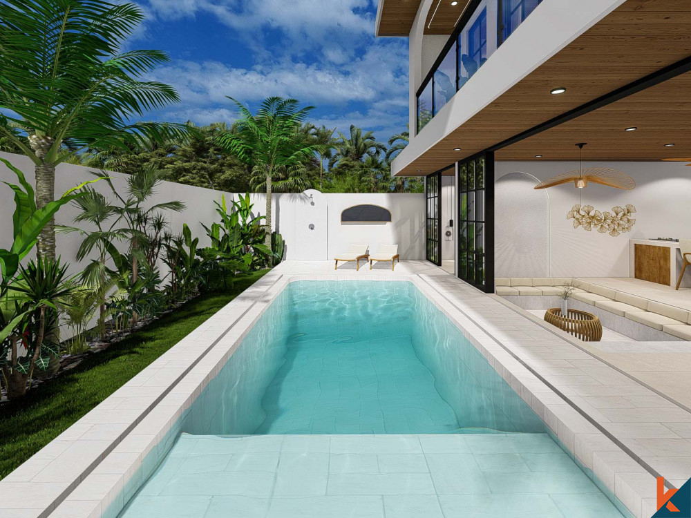 Vila empat kamar tidur off-plan bergaya Mediterania disewakan di Pererenan