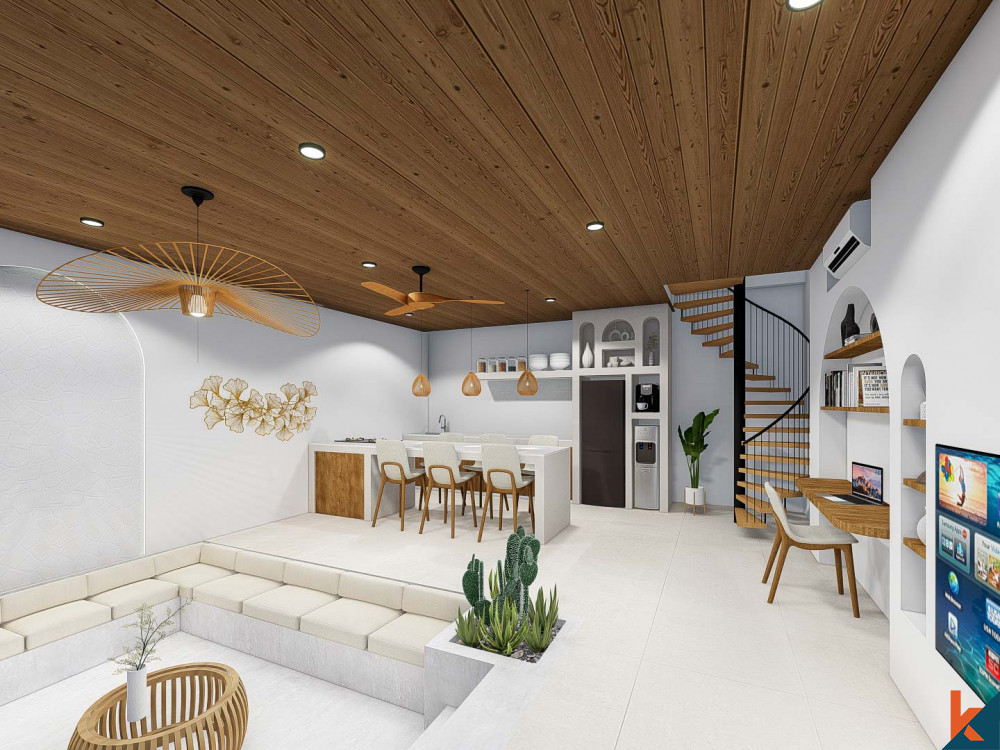 Vila empat kamar tidur off-plan bergaya Mediterania disewakan di Pererenan