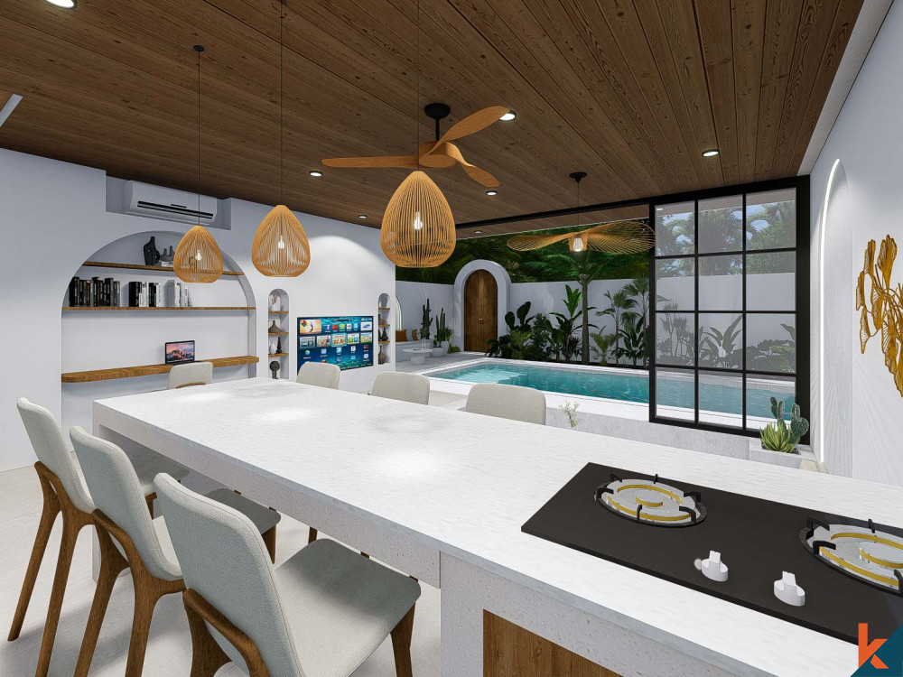 Vila empat kamar tidur off-plan bergaya Mediterania disewakan di Pererenan