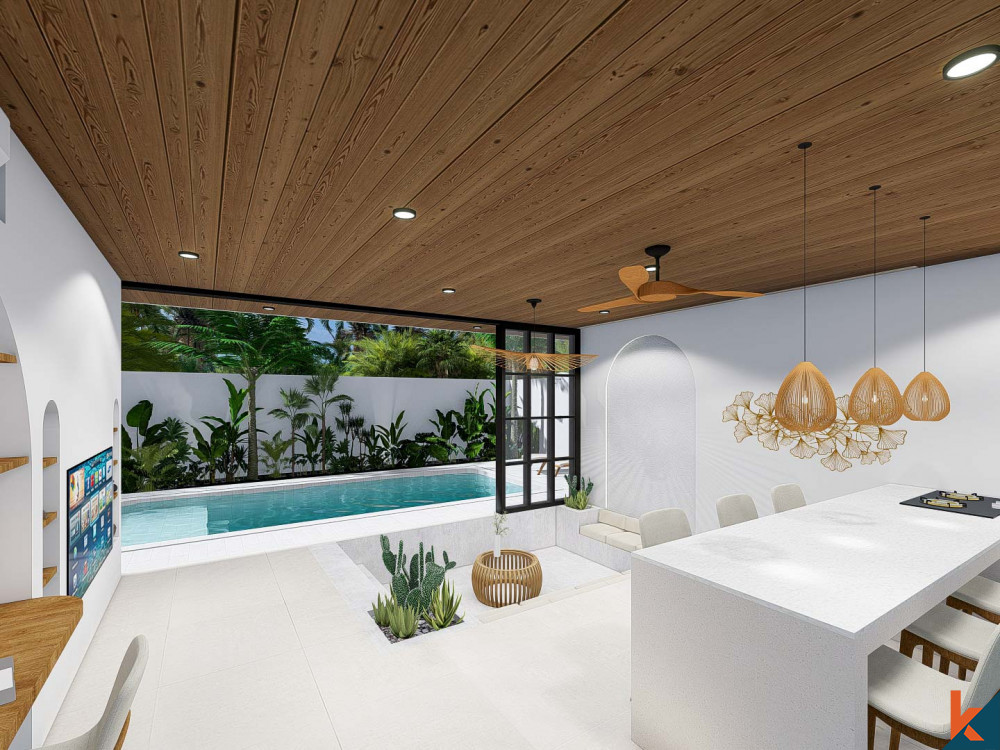 Vila empat kamar tidur off-plan bergaya Mediterania disewakan di Pererenan