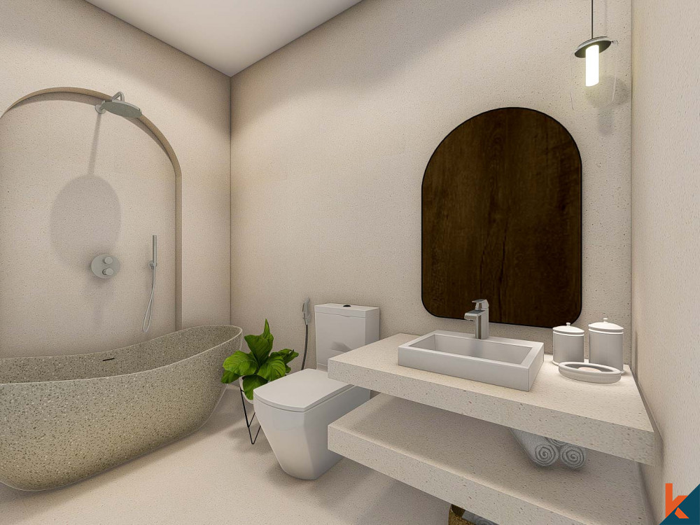 Vila empat kamar tidur off-plan bergaya Mediterania disewakan di Pererenan