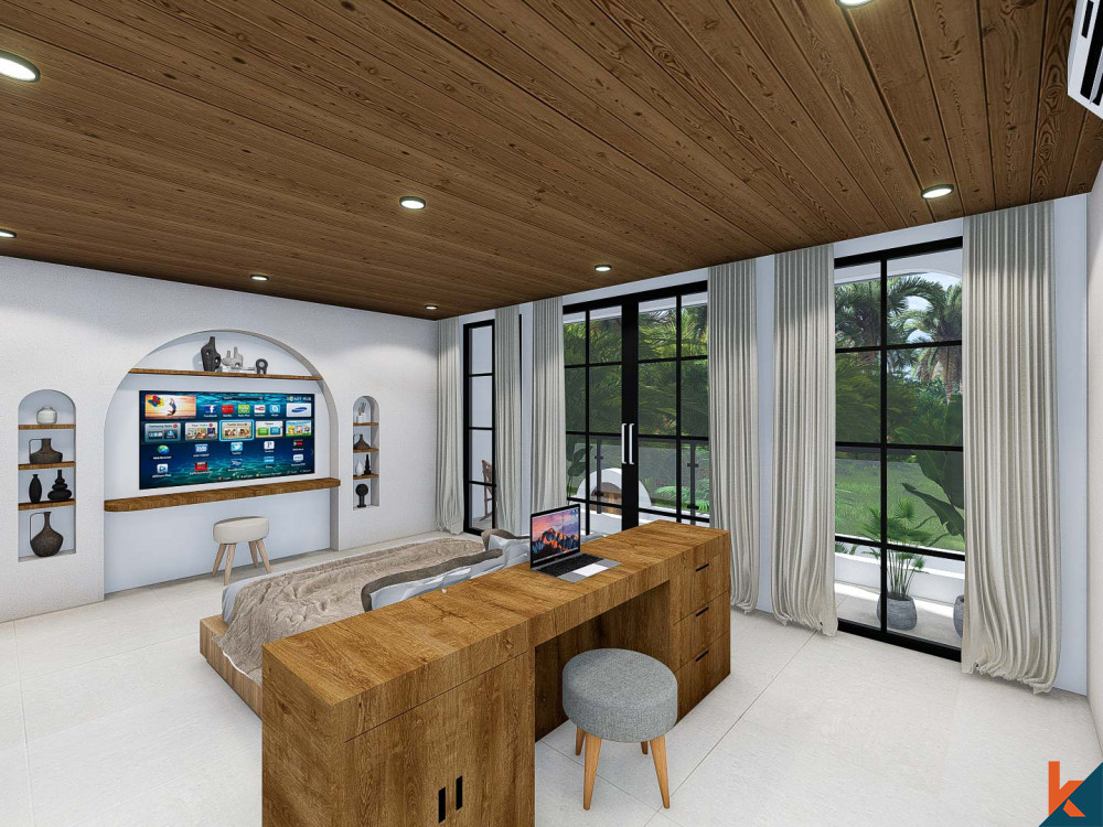 Vila empat kamar tidur off-plan bergaya Mediterania disewakan di Pererenan