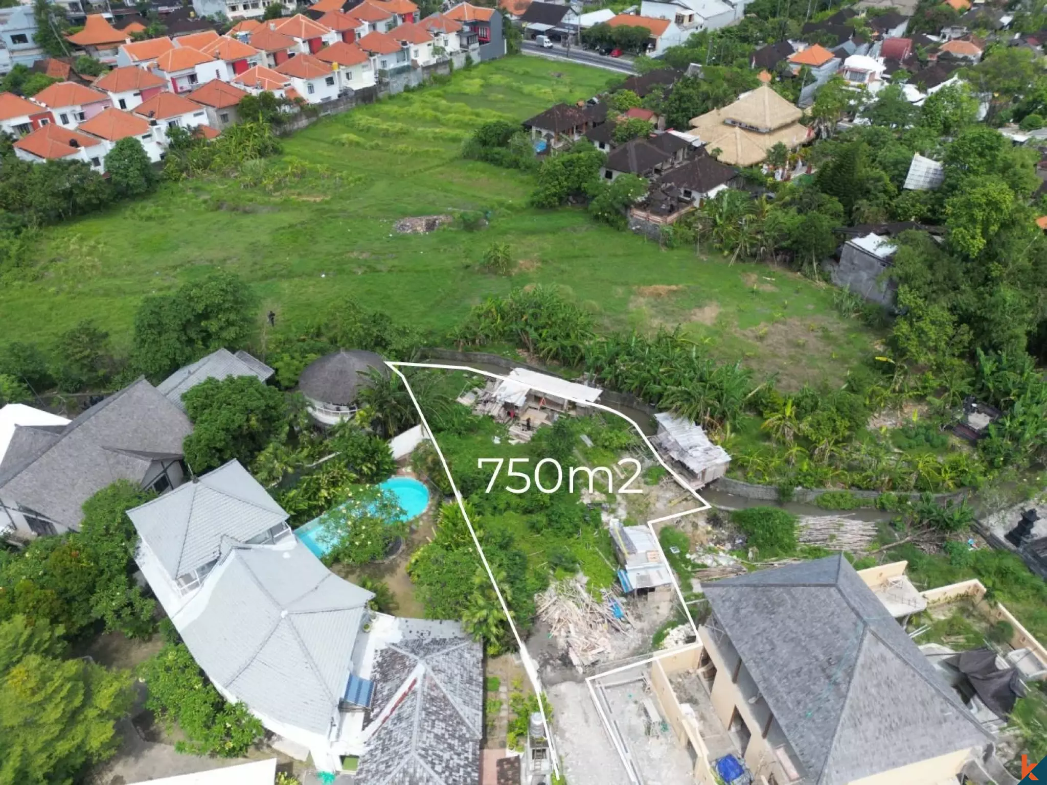 Beau terrain de 7,5 ares bien situé à Kerobokan