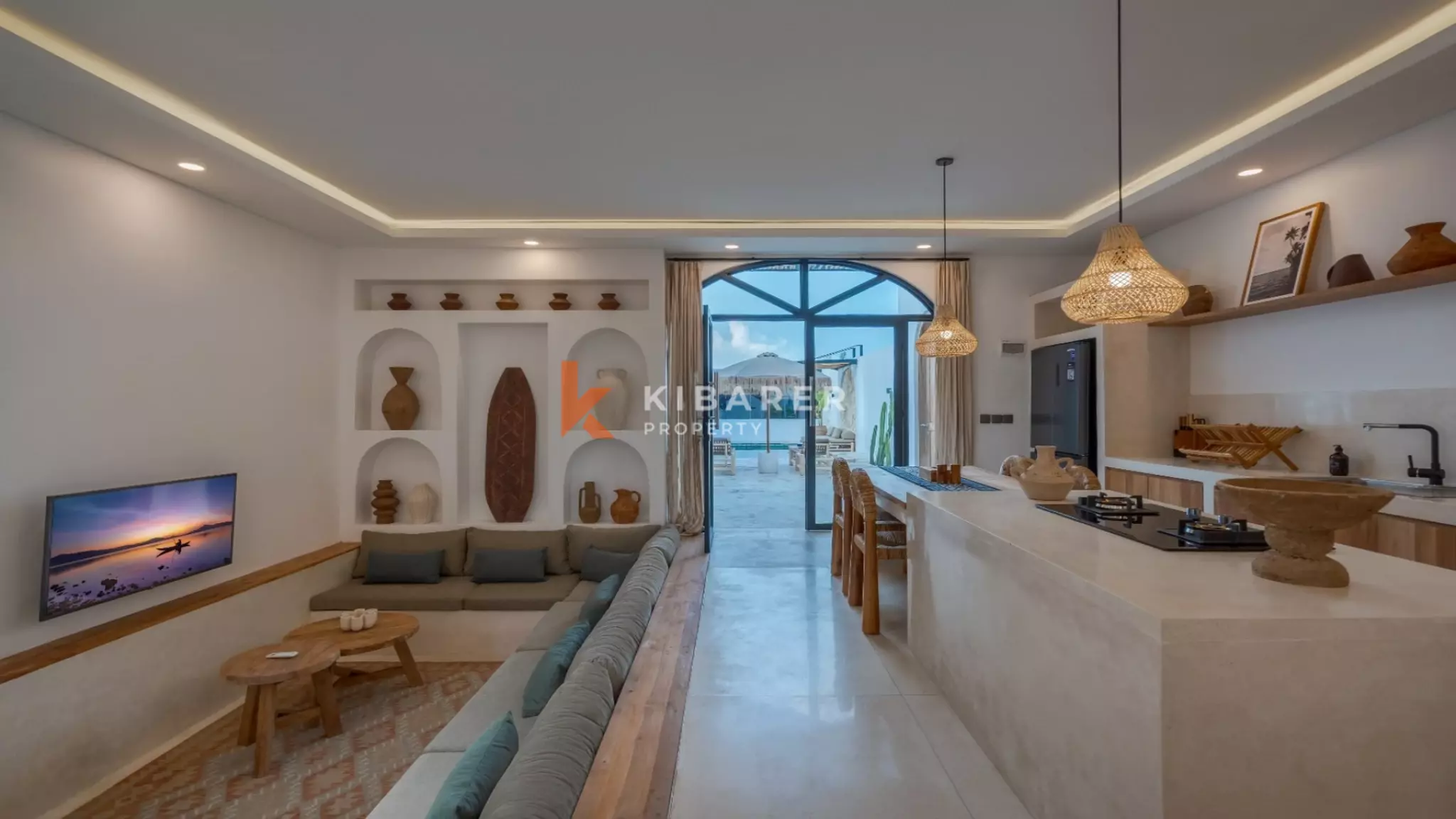 Paradis méditerranéen : Élégante villa de deux chambres avec piscine privée à Padonan
